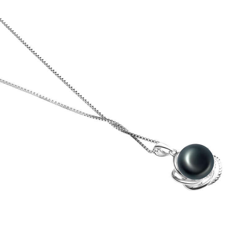 9-10mm AA Quality Freshwater Cultured Pearl Pendant in Bobbie Black - #3