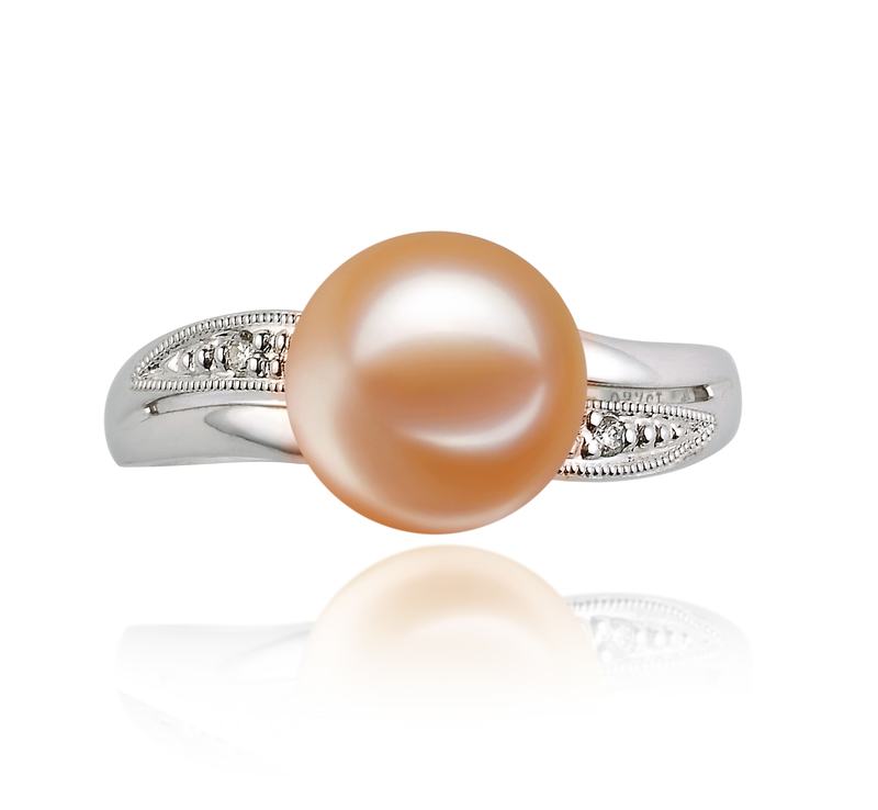 9-10mm AAAA Quality Freshwater Cultured Pearl Ring in Caroline Pink - #3