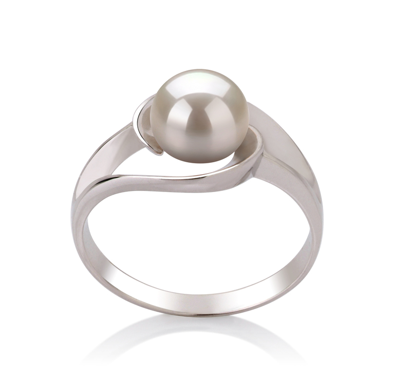 6-7mm AAA Quality Freshwater Cultured Pearl Ring in Clare White - #1