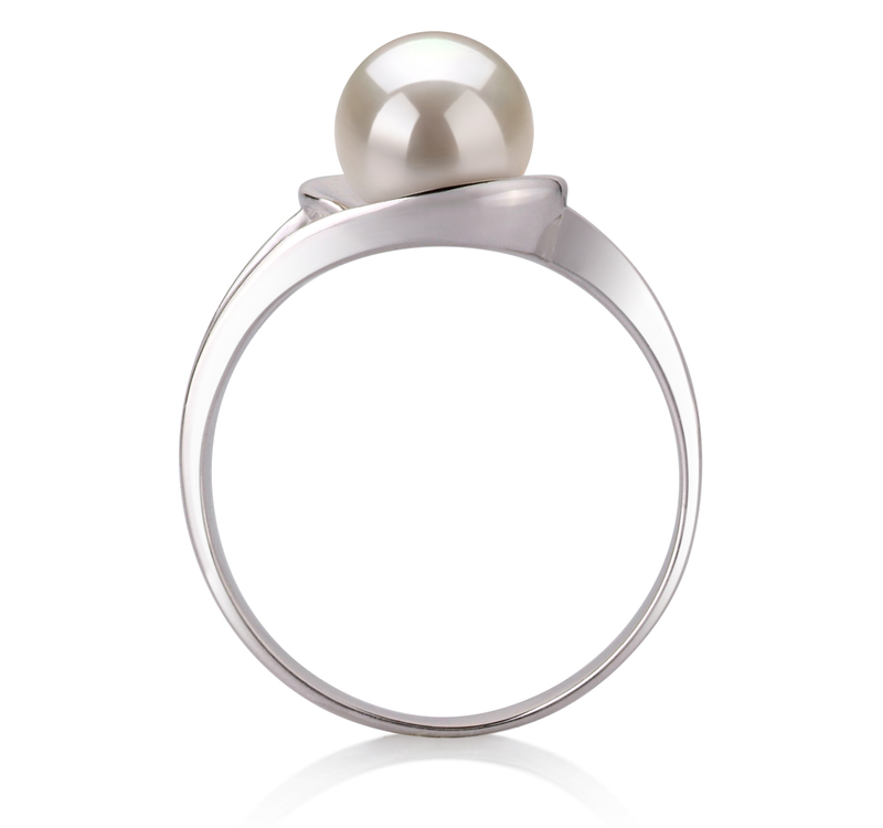 6-7mm AAA Quality Freshwater Cultured Pearl Ring in Clare White - #4