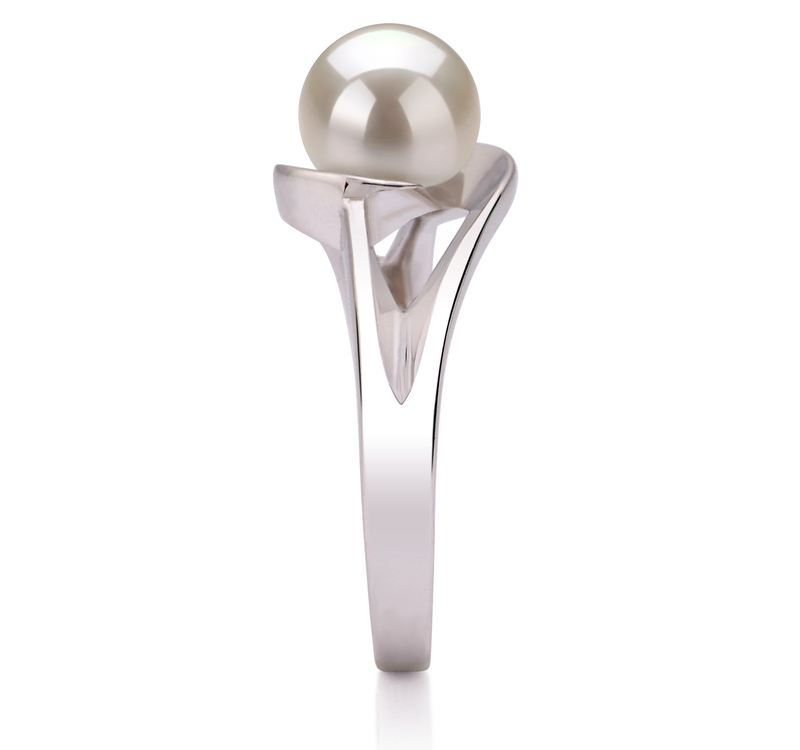 6-7mm AAA Quality Freshwater Cultured Pearl Ring in Clare White - #5