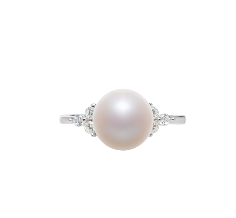 8-9mm AAA Quality Freshwater Cultured Pearl Ring in Dacey White - #3