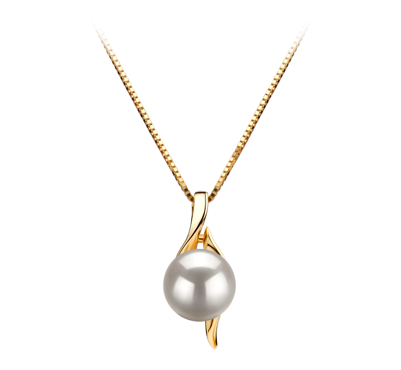 6-7mm AAA Quality Japanese Akoya Cultured Pearl Pendant in Dinah White - #1