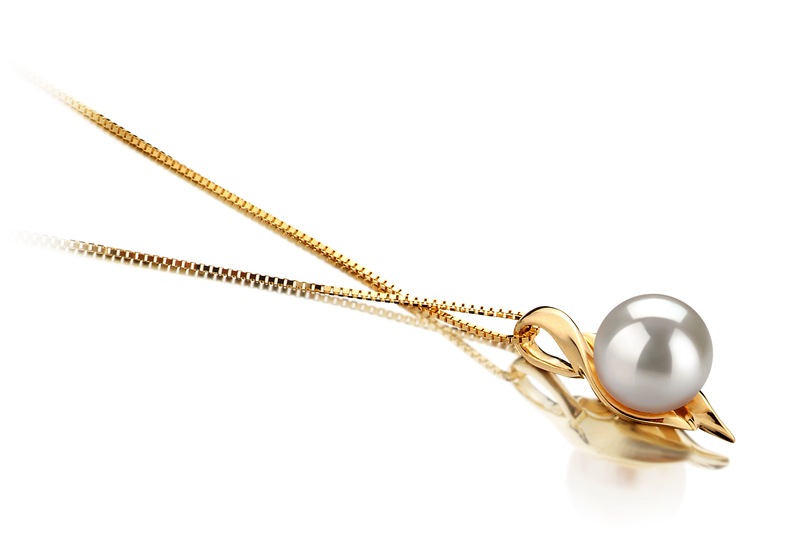 6-7mm AAA Quality Japanese Akoya Cultured Pearl Pendant in Dinah White - #2