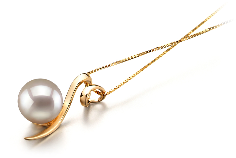 8-9mm AA Quality Japanese Akoya Cultured Pearl Pendant in Dionne White - #2