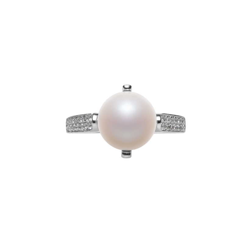 8-9mm AAA Quality Freshwater Cultured Pearl Ring in Erica White - #3