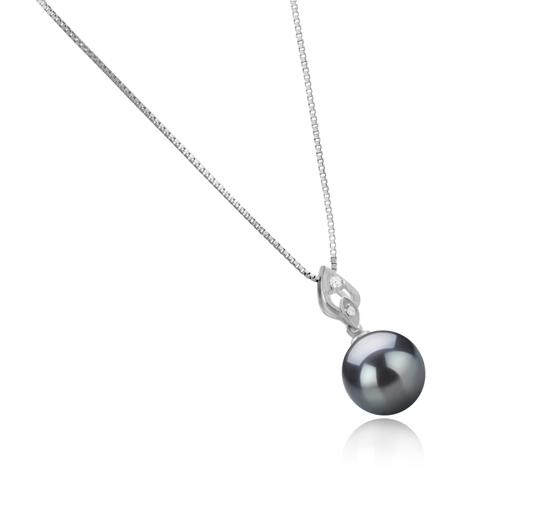 11-12mm AAA Quality Tahitian Cultured Pearl Pendant in Frida Black - #3