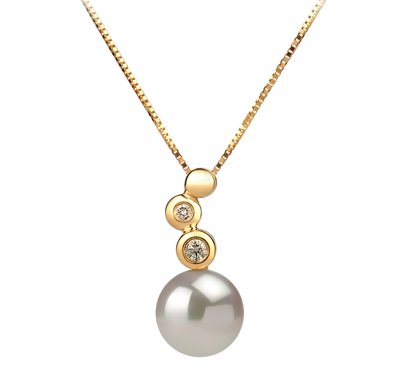 7-8mm AAA Quality Japanese Akoya Cultured Pearl Pendant in Galina White - #1