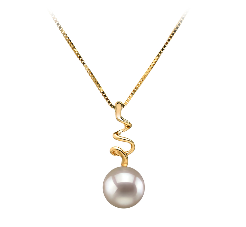6-7mm AA Quality Japanese Akoya Cultured Pearl Pendant in Greta White - #1