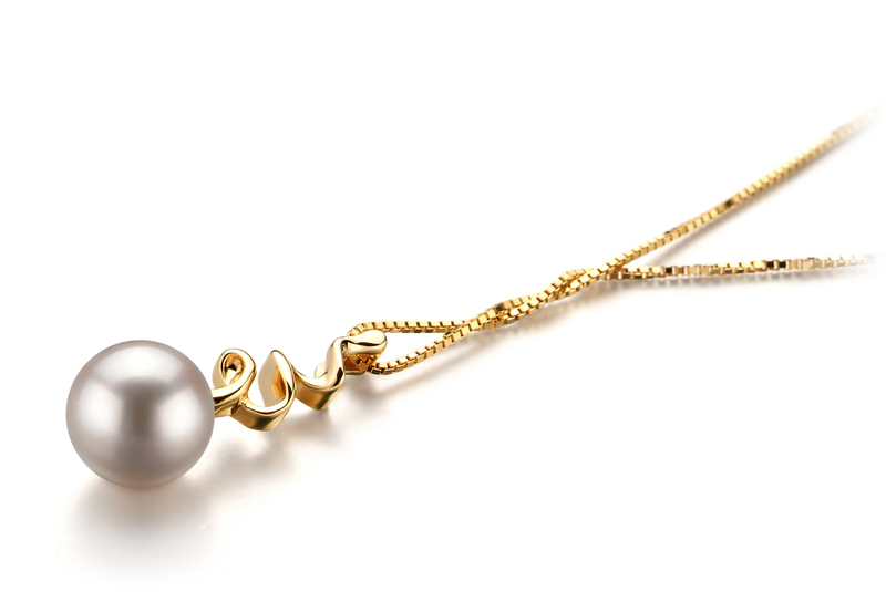 6-7mm AA Quality Japanese Akoya Cultured Pearl Pendant in Greta White - #2