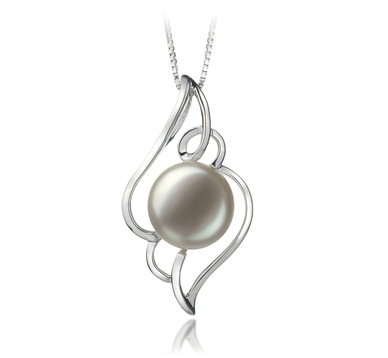 12-13mm AA Quality Freshwater Cultured Pearl Pendant in Hannah White - #1