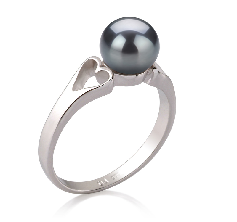 6-7mm AA Quality Freshwater Cultured Pearl Ring in Jessica Black - #2