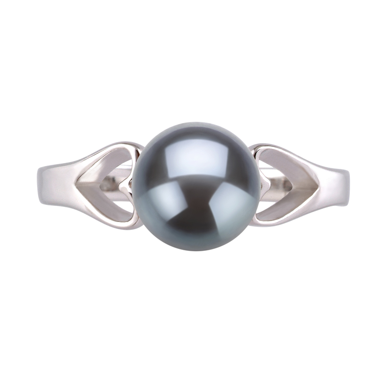 6-7mm AA Quality Freshwater Cultured Pearl Ring in Jessica Black - #3