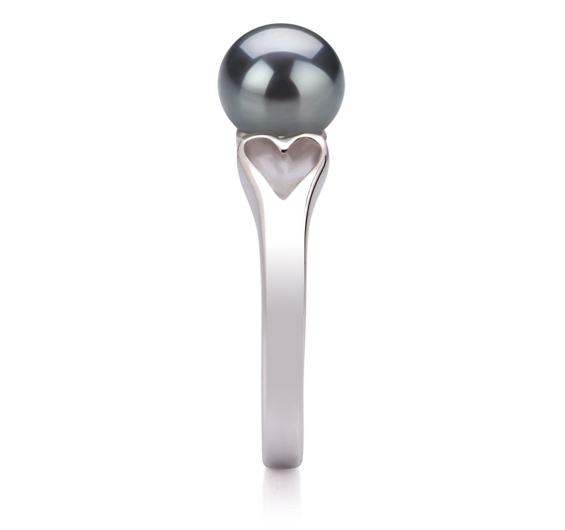 6-7mm AA Quality Freshwater Cultured Pearl Ring in Jessica Black - #5
