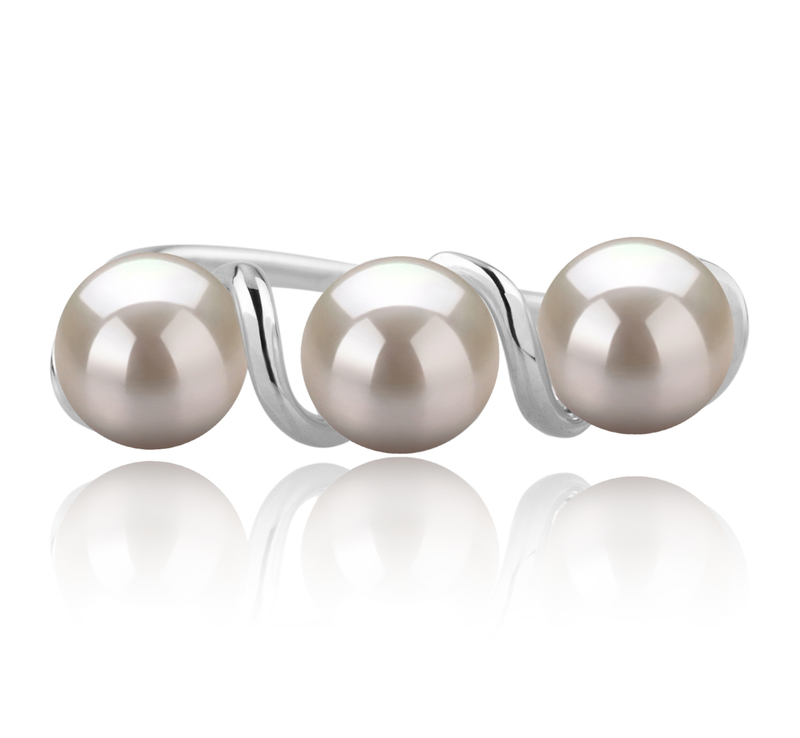 5-6mm AAAA Quality Freshwater Cultured Pearl Ring in Kitty White - #4