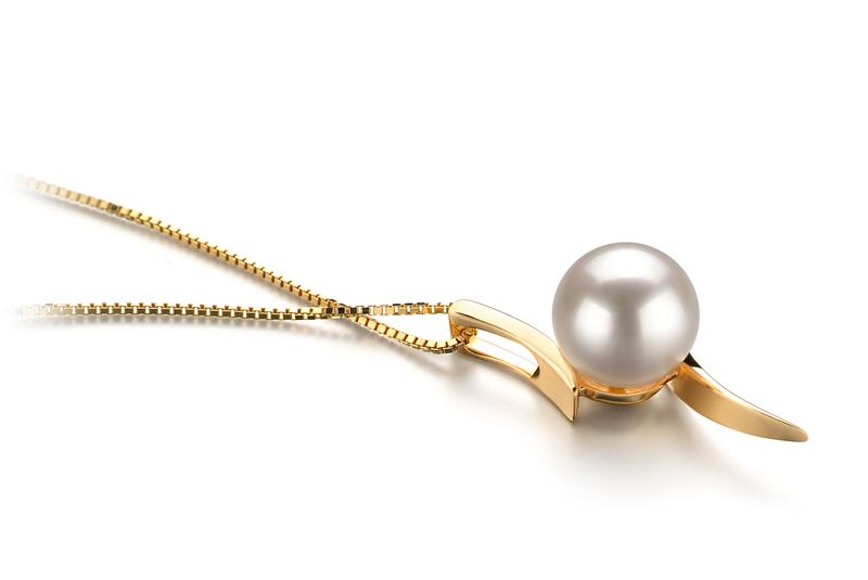 6-7mm AA Quality Japanese Akoya Cultured Pearl Pendant in Lanella White - #2