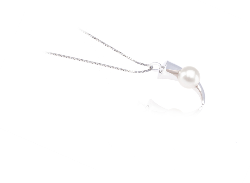 8-9mm AAAA Quality Freshwater Cultured Pearl Pendant in Larina White - #2