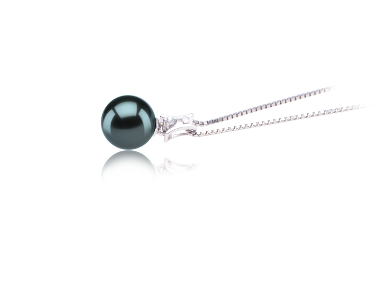9-10mm AAA Quality Tahitian Cultured Pearl Pendant in Lauren Black - #3