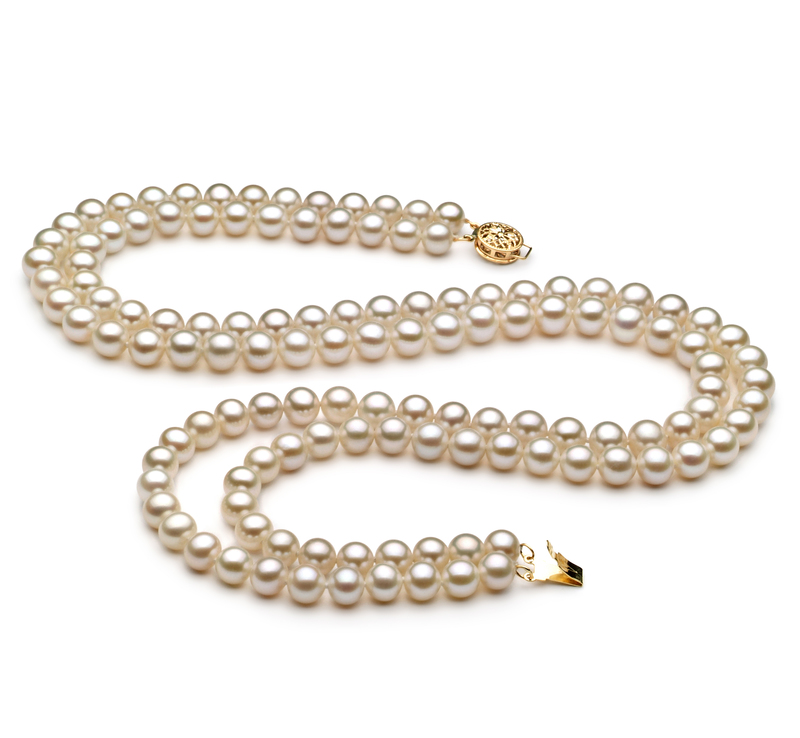 6-7mm AA Quality Freshwater Cultured Pearl Necklace in Liah White - #1