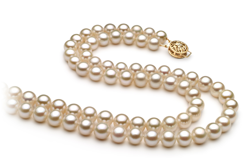 6-7mm AA Quality Freshwater Cultured Pearl Necklace in Liah White - #3