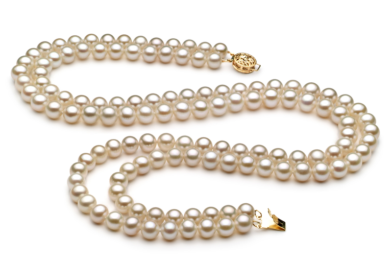 6-7mm AA Quality Freshwater Cultured Pearl Set in Liska White - #2