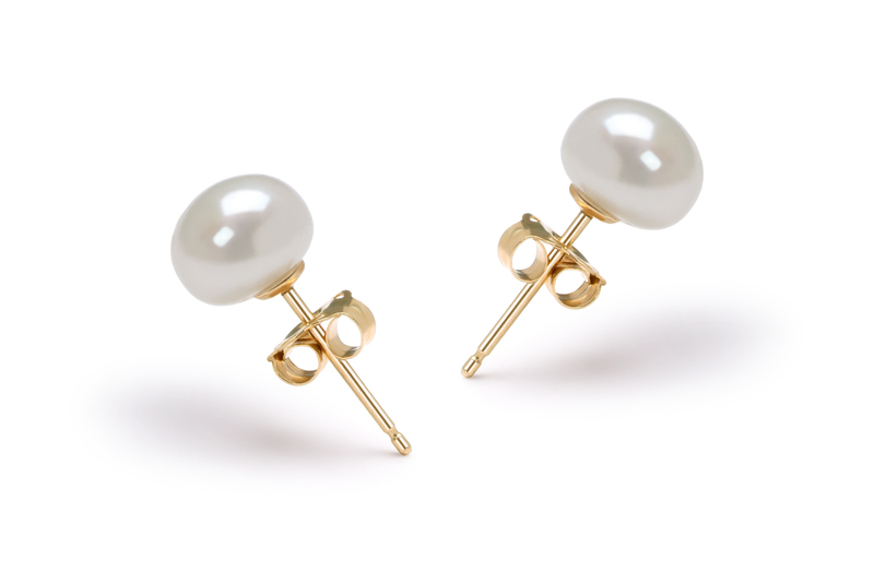 6-7mm AA Quality Freshwater Cultured Pearl Set in Liska White - #4