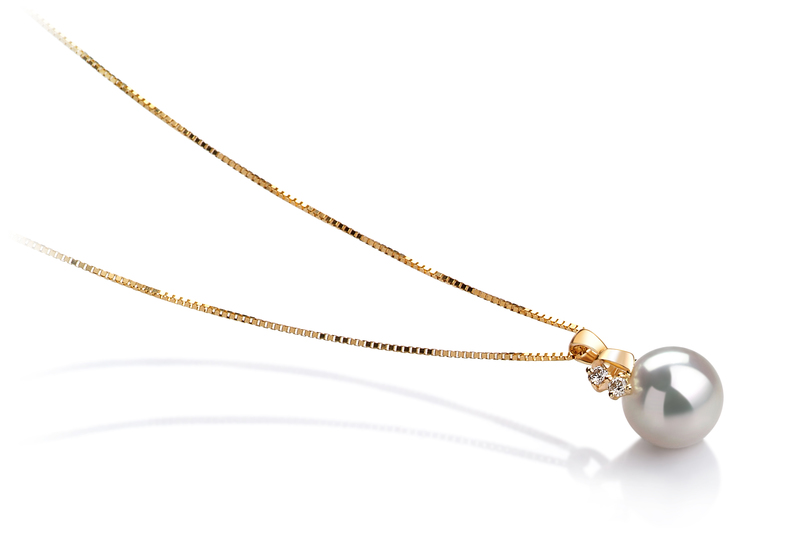 7-8mm AAA Quality Japanese Akoya Cultured Pearl Pendant in Luella White - #2