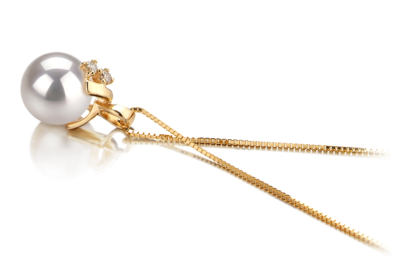7-8mm AAA Quality Japanese Akoya Cultured Pearl Pendant in Luella White - #3