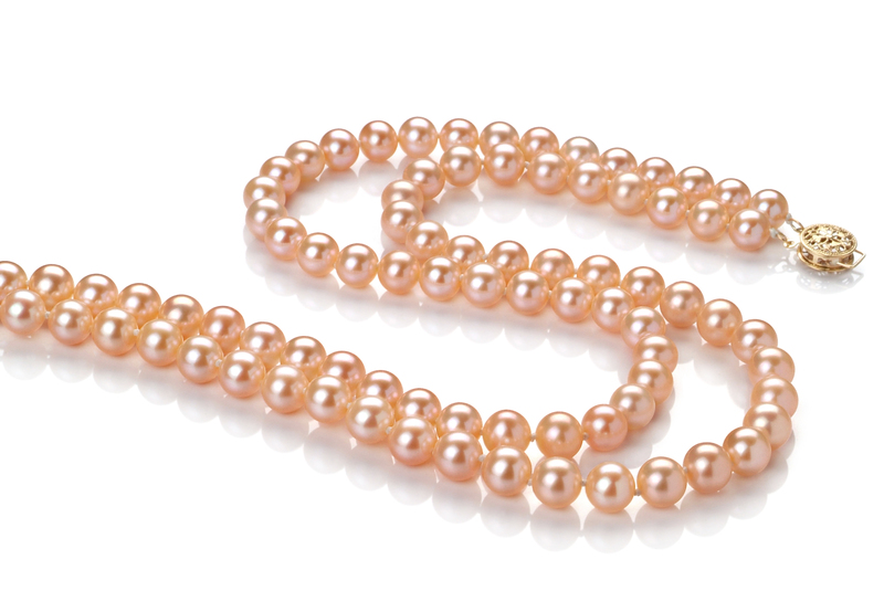 6-7mm AAA Quality Freshwater Cultured Pearl Necklace in Marla Pink - #1