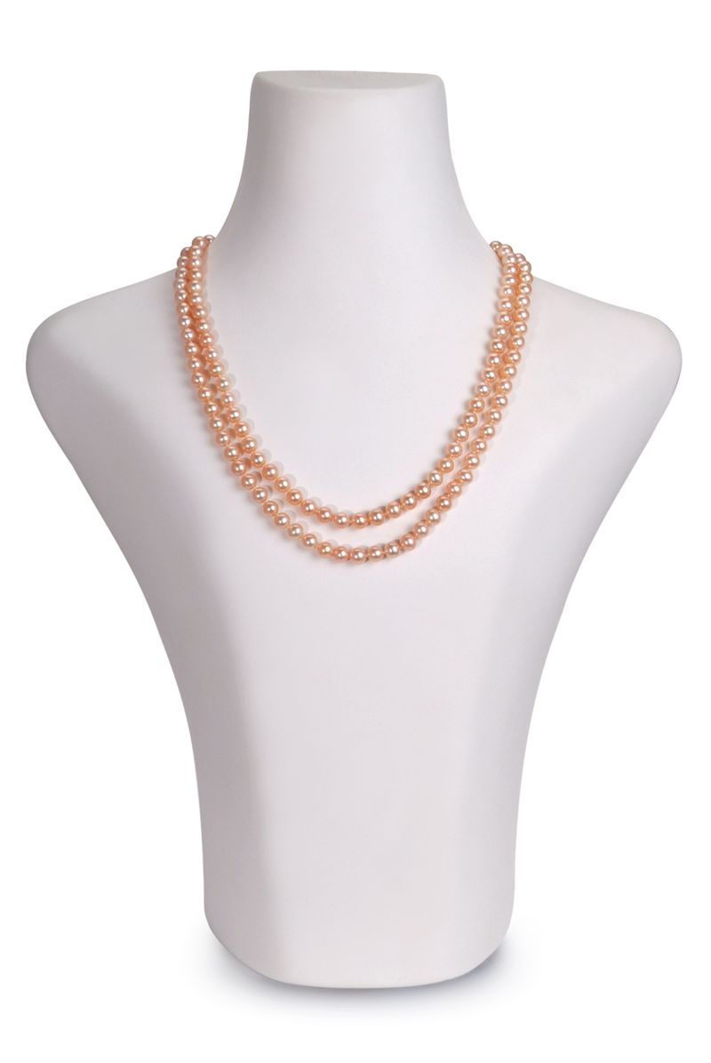 6-7mm AAA Quality Freshwater Cultured Pearl Necklace in Marla Pink - #2