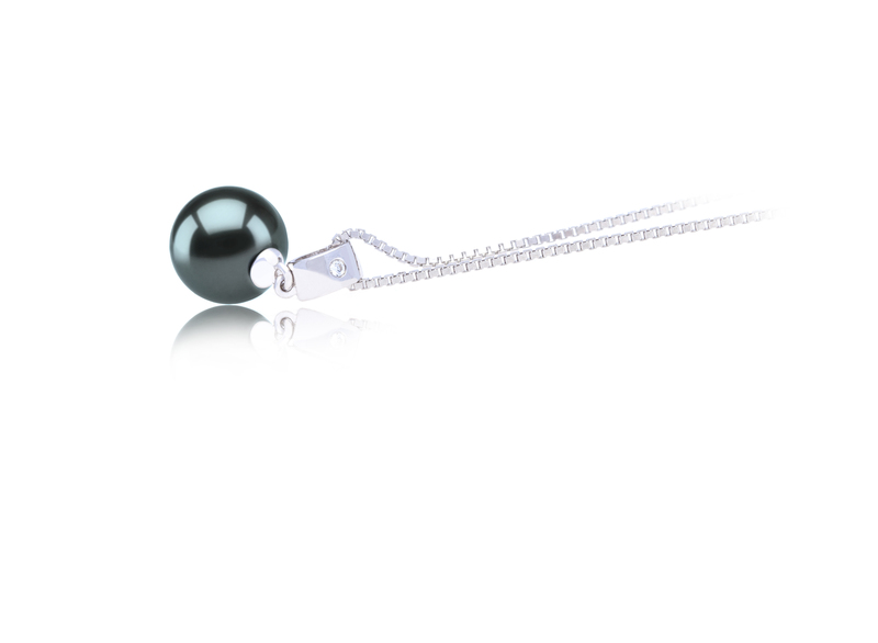9-10mm AAA Quality Tahitian Cultured Pearl Pendant in Nicole Black - #3