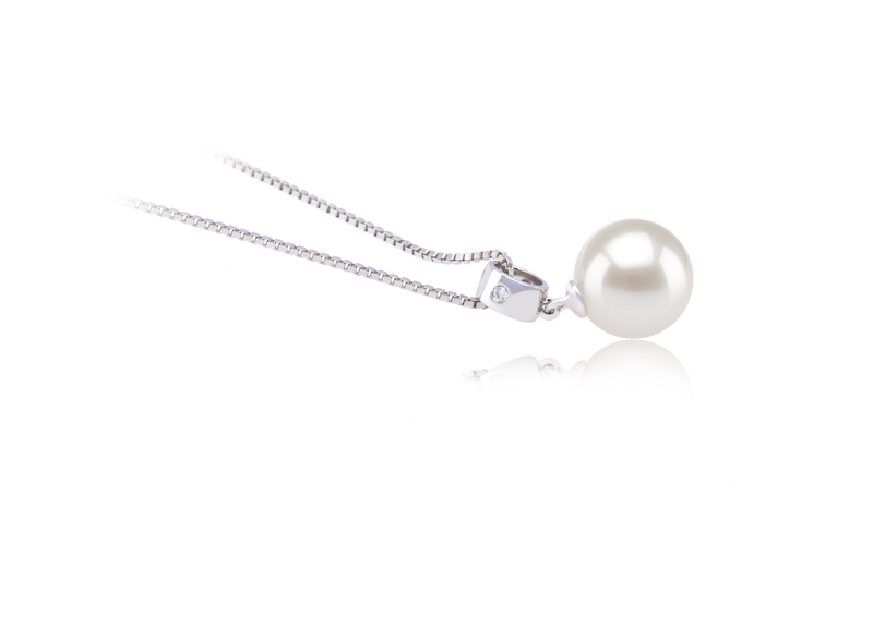 9-10mm AAAA Quality Freshwater Cultured Pearl Pendant in Nicole White - #2