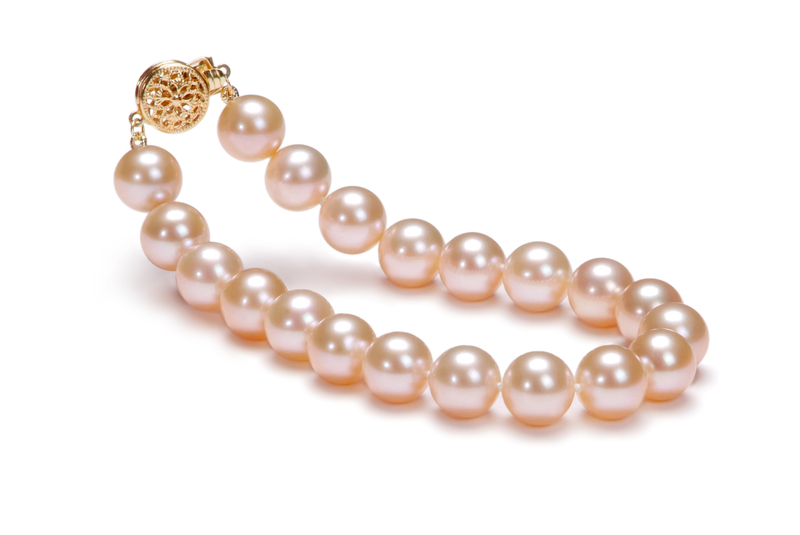 8.5-9mm AAAA Quality Freshwater Cultured Pearl Bracelet in Pink - #2