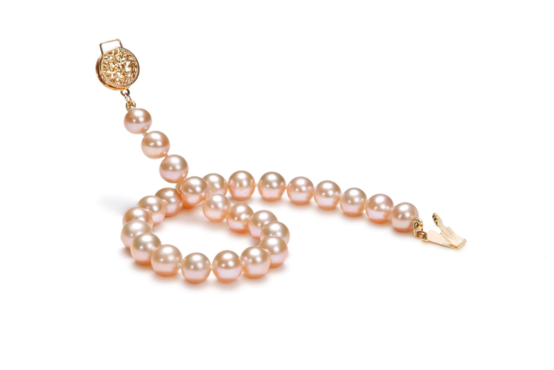 6-7mm AAA Quality Freshwater Cultured Pearl Bracelet in Pink - #2