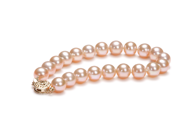 8-8.5mm AAA Quality Freshwater Cultured Pearl Bracelet in Pink - #2