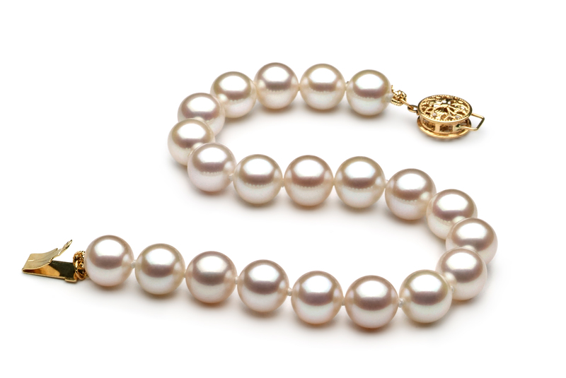 7-8mm AAA Quality Freshwater Cultured Pearl Bracelet in White - #2