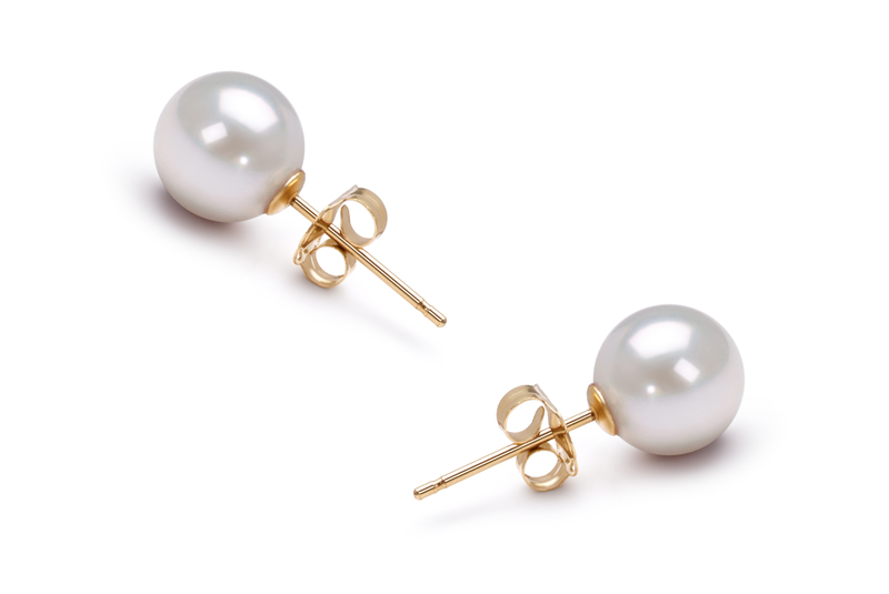6.5-7mm AAA Quality Japanese Akoya Cultured Pearl Earring Pair in White - #3