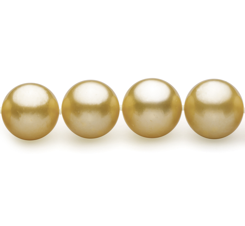 9-11.8mm AAA Quality South Sea Cultured Pearl Necklace in Gold - #3