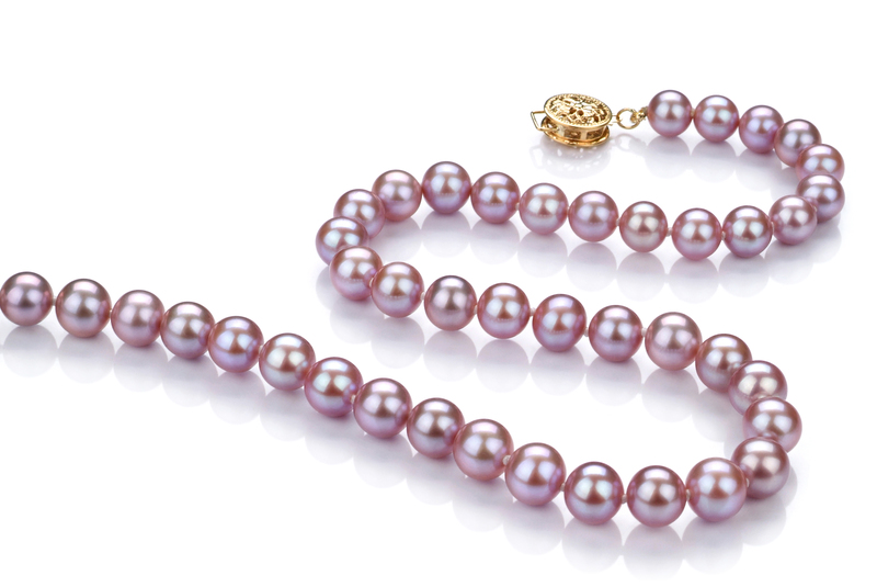 6-7mm AAA Quality Freshwater Cultured Pearl Necklace in Lavender - #3