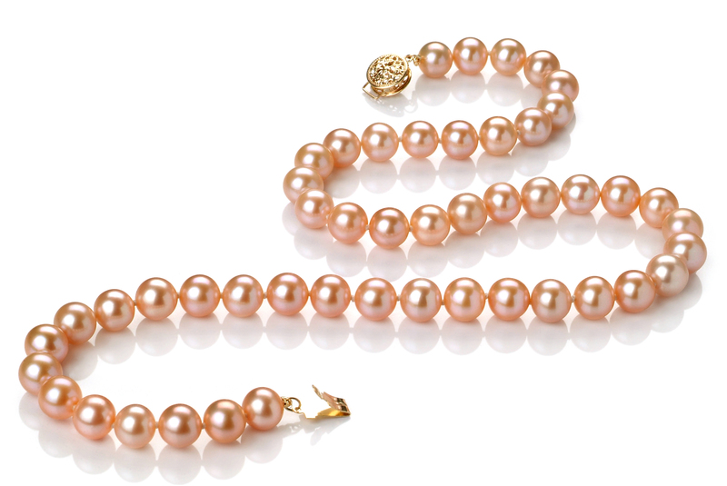 7-8mm AAA Quality Freshwater Cultured Pearl Necklace in Pink - #2