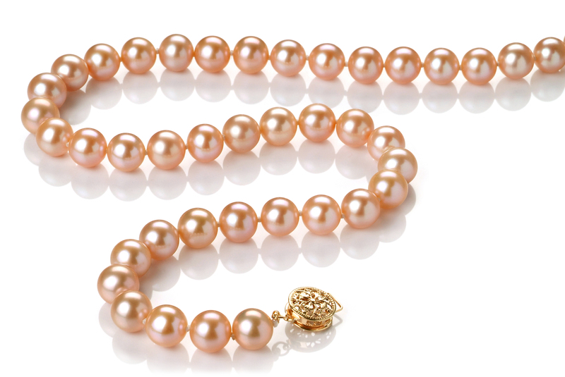 7-8mm AAA Quality Freshwater Cultured Pearl Necklace in Pink - #3