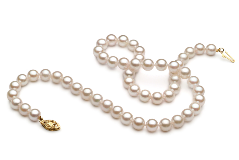 6-7mm A+ Quality Chinese Akoya Cultured Pearl Necklace in White - #3