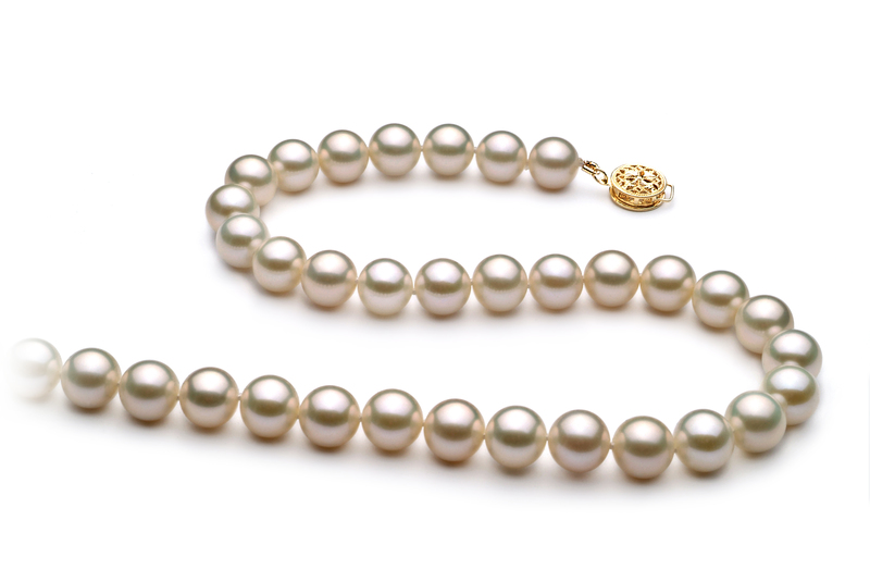 8-9mm AAA Quality Freshwater Cultured Pearl Necklace in White - #2