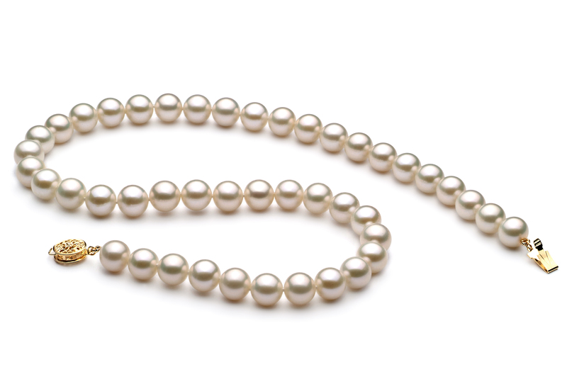 8-9mm AAA Quality Freshwater Cultured Pearl Necklace in White - #3