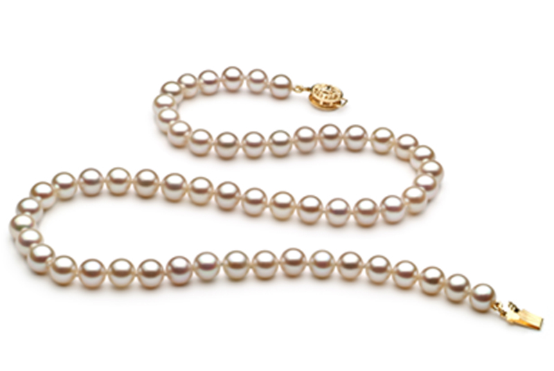 6-7mm AAAA Quality Freshwater Cultured Pearl Necklace in White - #2