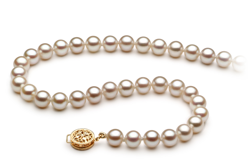 6-7mm AAAA Quality Freshwater Cultured Pearl Necklace in White - #3