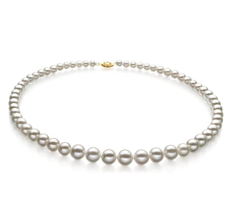 5-10mm AAA Quality Freshwater Cultured Pearl Necklace in White - #1