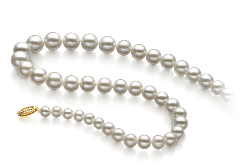5-10mm AAA Quality Freshwater Cultured Pearl Necklace in White - #3