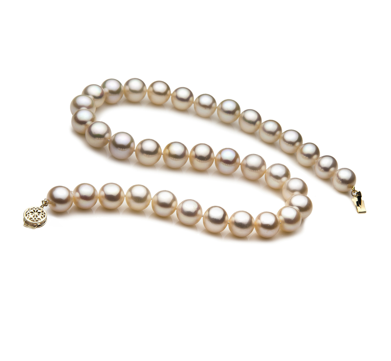 10.5-11.5mm AAA Quality Freshwater Cultured Pearl Necklace in White - #3