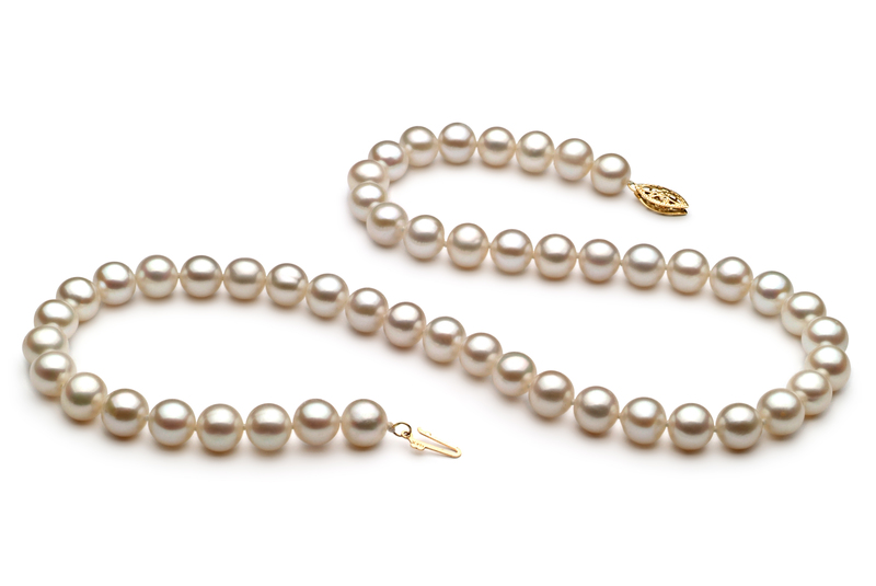 6.5-7.5mm AA Quality Freshwater Cultured Pearl Necklace in White - #2